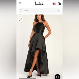 Lulus Broadway Show black high low gown